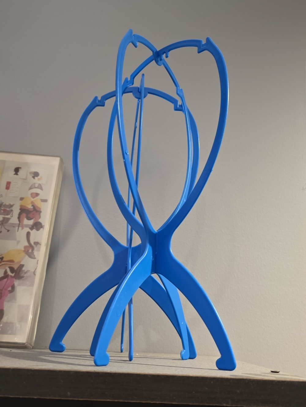 Blue Decorative Modern Wig Stands Sculpture